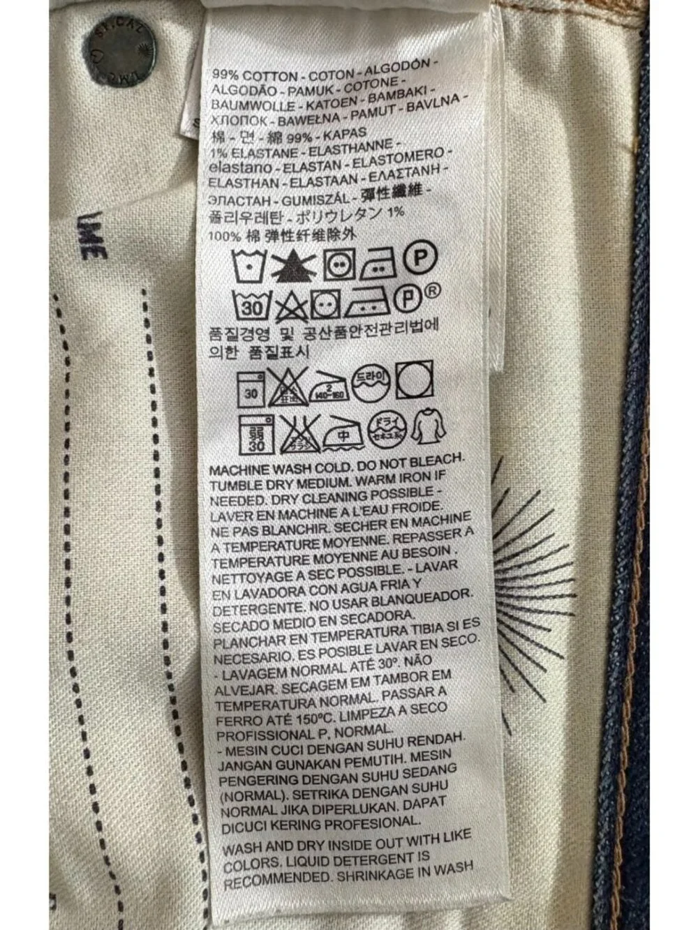 LEVI’S Made & Crafted Needle Narrow Denim Jeans size 36x34 blue Fabric Japanese